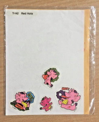 1980s Vintage UK Stinky Stickers - Scratch n' Sniff - Trend Ent. T-142 Red Hots