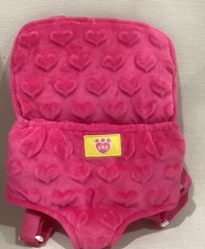Build A Bear BAB Hot Pink Backpack Carrier Hearts Excellent Condition