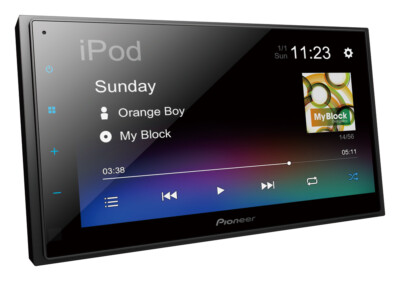  DMH-A345BT  6.8  Digital Media AV Receiver with Bluetooth, iPhone, USB & Aux-In