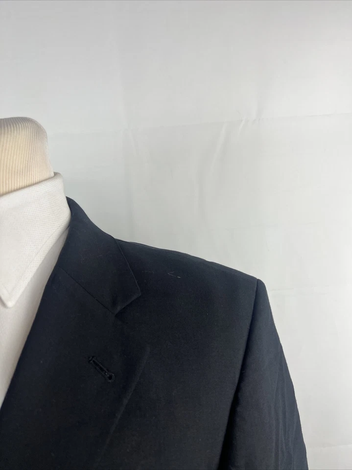 Traje de lana maciza negro Emanuel Ungaro para hombre 41L 35X30 $695 Foto 2 de 4