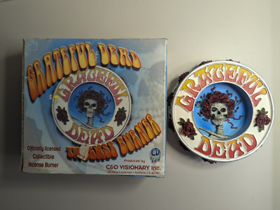 2005 C&D Visionary SUPER RARE Grateful Dead Bertha Roses Incense Burner/Ashtray