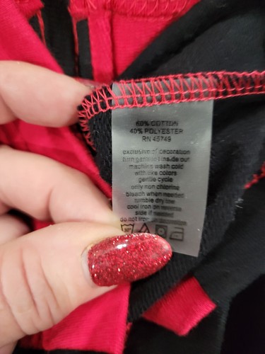 SIZE M THREEHEARTS Women's Red Zip Up Sweatshirt INVPV51 - Picture 3 of 3