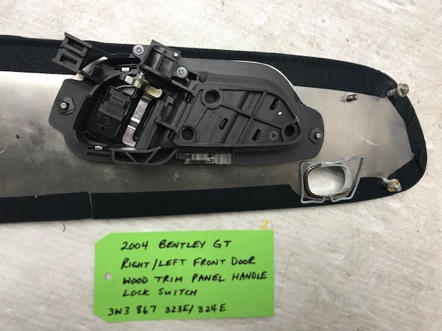 04+ BENTLEY CONTINENTAL GT LEFT RIGHT DOOR PANEL WOOD GRAIN TRIM INSERTS