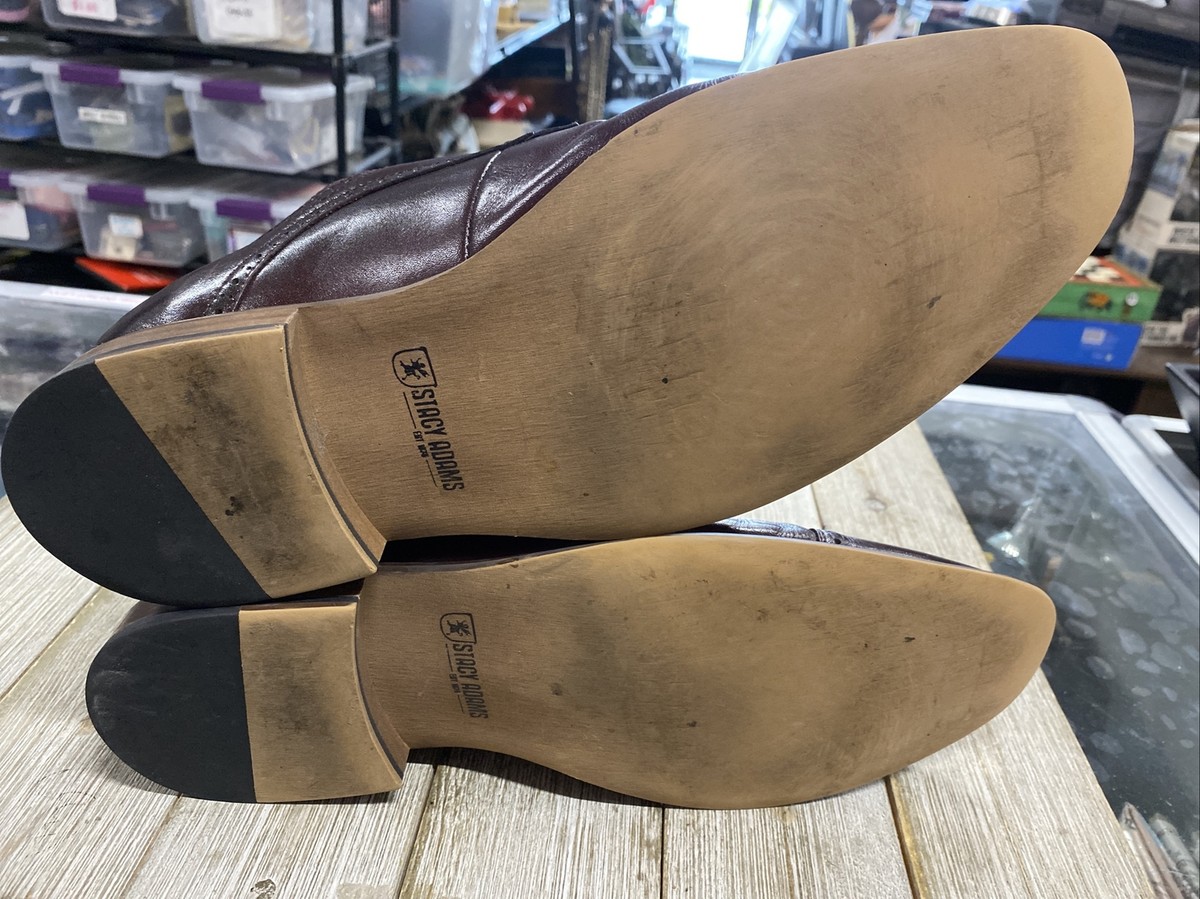 Stacy Adams Memory Foam Mens Burgundy Dress Shoes 11M | eBay