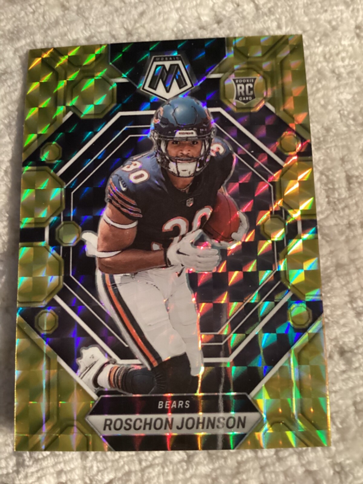 2023 Panini Mosaic Rookies Reactive Yellow Prizm Roschon Johnson #359 Rookie RC