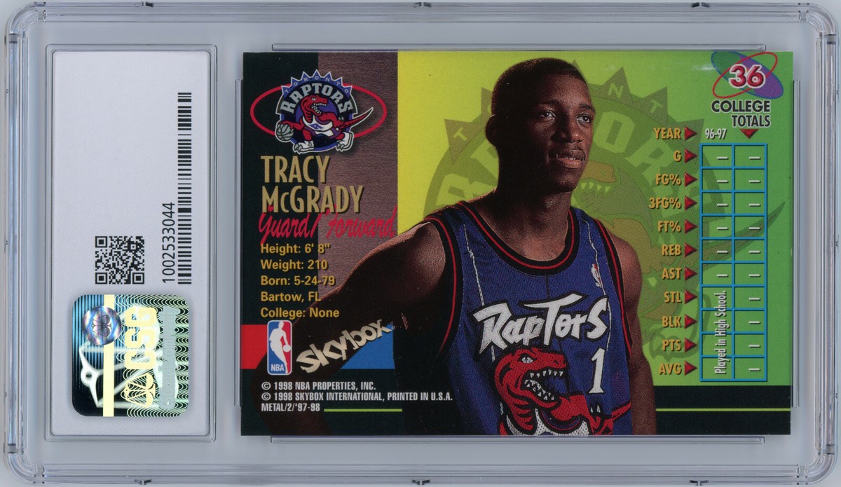 1997-98 Metal Universe #36 Tracy McGrady Championship Rookie CSG
