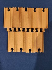BRIO LOT OF 9 WOODEN 4" STRAIGHT PIECES TRACKS THOMAS AND FRIEND RAILWAY LOOK 