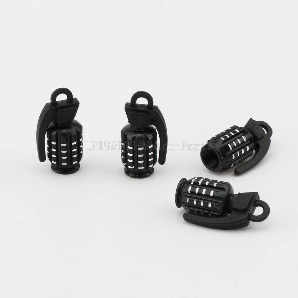 4pcs Black Aluminum Car Motorcycle Wheel Tire Tyre Valve Stem Caps For Kawasaki - Imagem 3 de 3