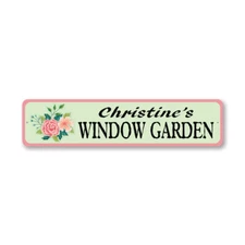 Custom Window Garden Metal Sign