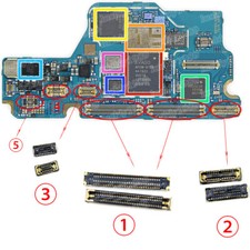 2 X LCD FPC Plug USB board battery plug connector For Samsung Note 10 plus 5G