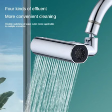 Waterfall Kitchen Faucet Extension Adapter – 720° Swivel, 4 Mode Sprayer Tap