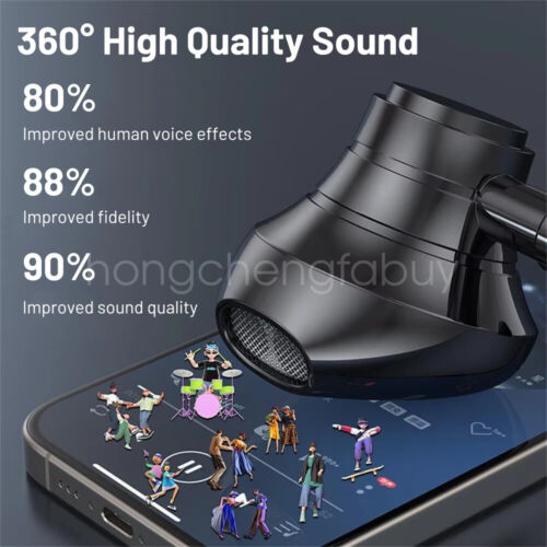 Bluetooth 5.4 Neckband Headset Wireless Earbuds Earphone Headphones with 8GB TF - Picture 4 of 27