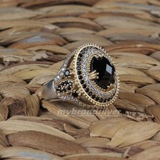 Black onyx ring, real silver ring, 925 sterling silver ring, women ring
