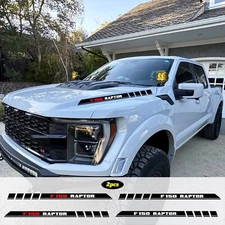 For Ford F150 Raptor Car Hood Decals Letters Stripes Graphics Pickup Stickers  