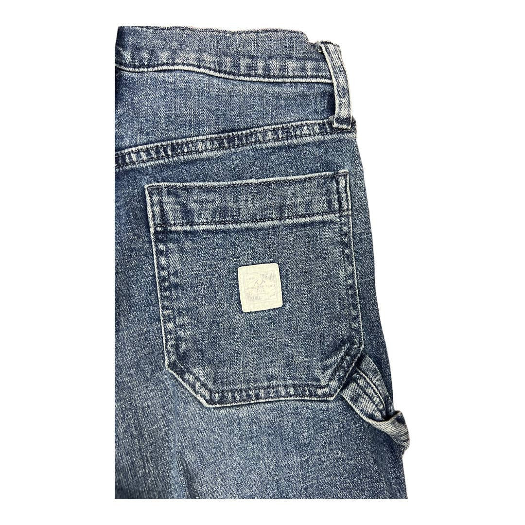 Gap Worker Jeans Wide Leg Cargo Carpenter Womens sz 2… Gem