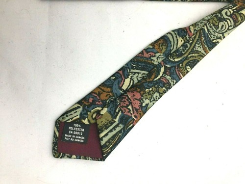 Vintage St Leger Polyester Mens Neck Tie Multicolor - Picture 3 of 5