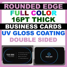 5000 ROUND EDGE FULL COLOR BUSINESS CARDS W/YOUR ARTWORK READY TO PRINT 2 SIDED