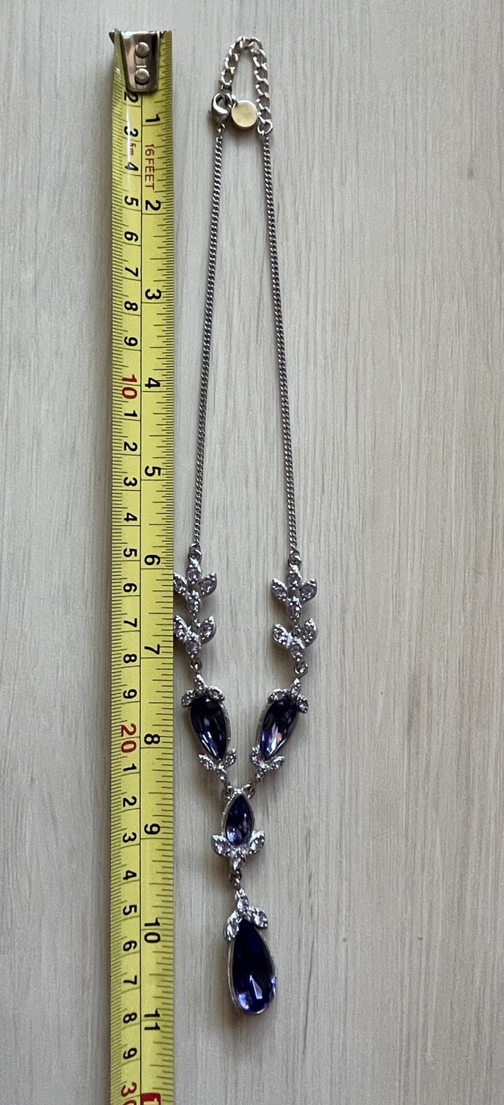 Givenchy Necklace Statement Chain Link Purple Rhi… - image 9