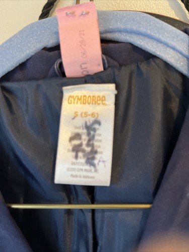 Girls Size Small 5-6 Gymboree Navy Blue Button Trench Coat Pea Coat - Picture 2 of 3