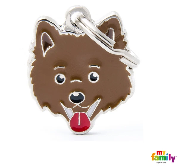 MEDAGLIETTA INCISA SERIE FRIENDS - TARGHETTA CANE VOLPINO - Immagine 2 di 4