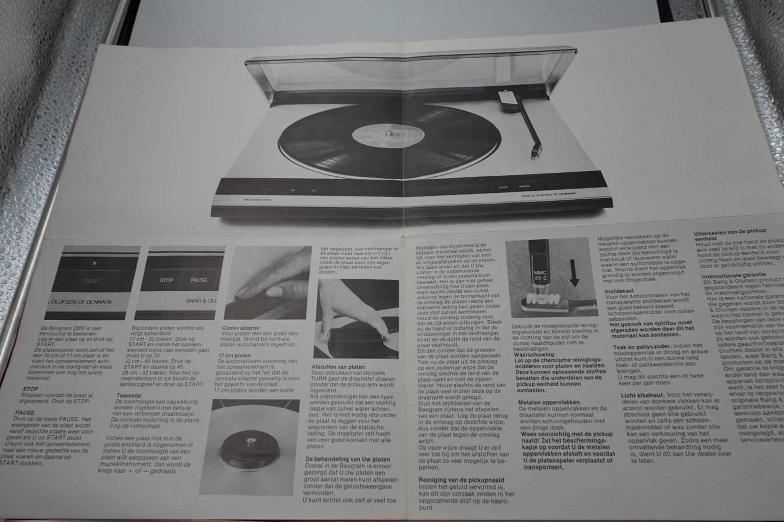 Bang & Olufsen Beogram 2200 manual, original Bang & Olufsen. Dutch | eBay
