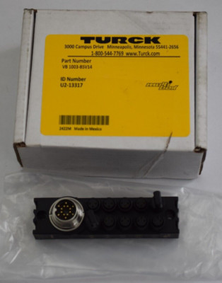 New TURCK VB 1003-BSV14 10-PORT J-BOX, STANDARD WIRING, M16 CONNECTOR U2-13317
