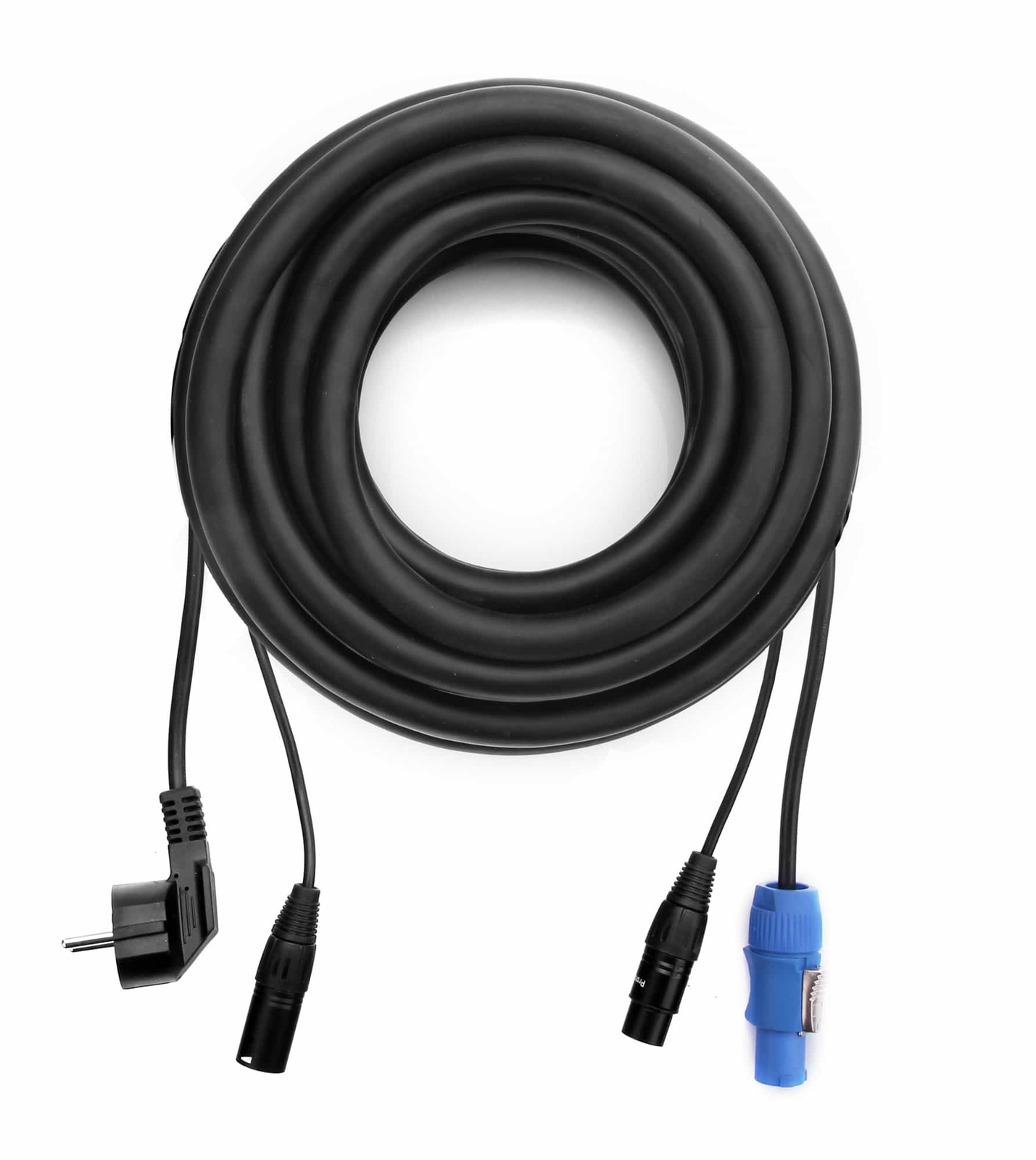 Cavo Doppio Ibrido Alimentazione DMX 3 Pin DMX Speakon Luci Effetti DJ PA 10m