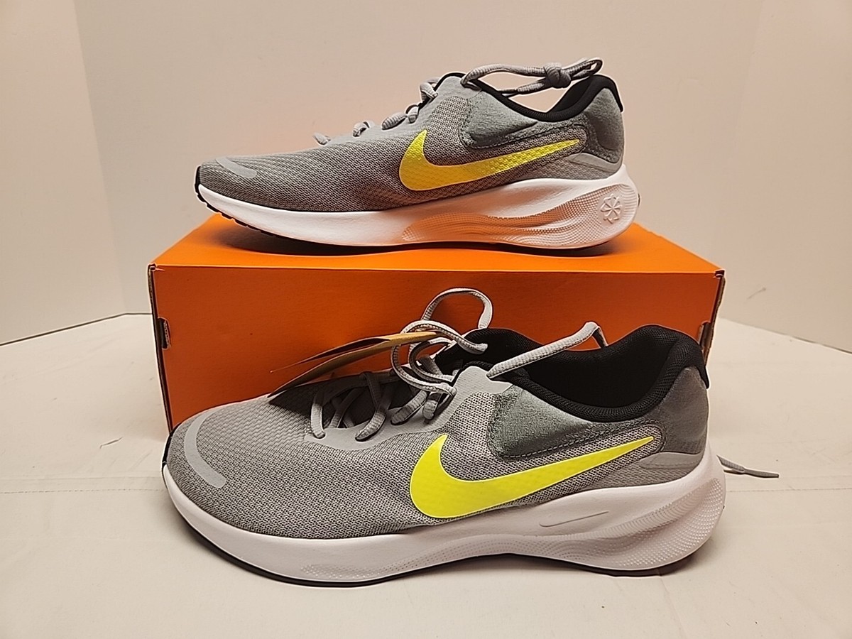 Nike Revolution Wolf Grey Volt Running Shoes Sneakers Men's Size