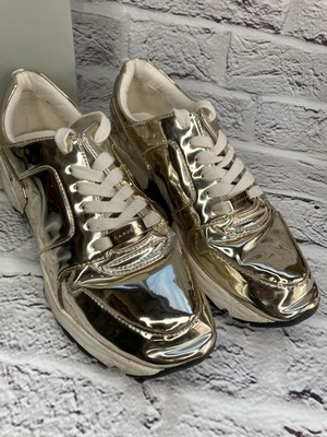 carvela silver trainers