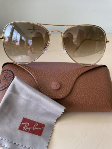 Ray Ban Aviator  Gold Frame/ Gradient Brown 62mm - image 1