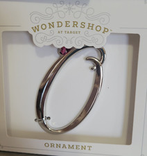 Wondershop Metal Monogram Initial O Silver Ornament 2023 New