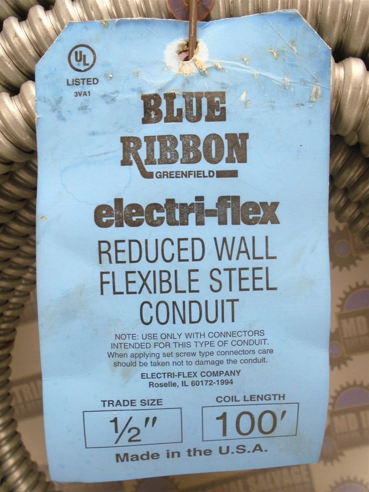 Electri-Flex - 69311 - BR-11 CONDUCTO FLEXIBLE - 1/2 pulgada x 100 pies - Galvan de inmersión en caliente Foto 2 de 4