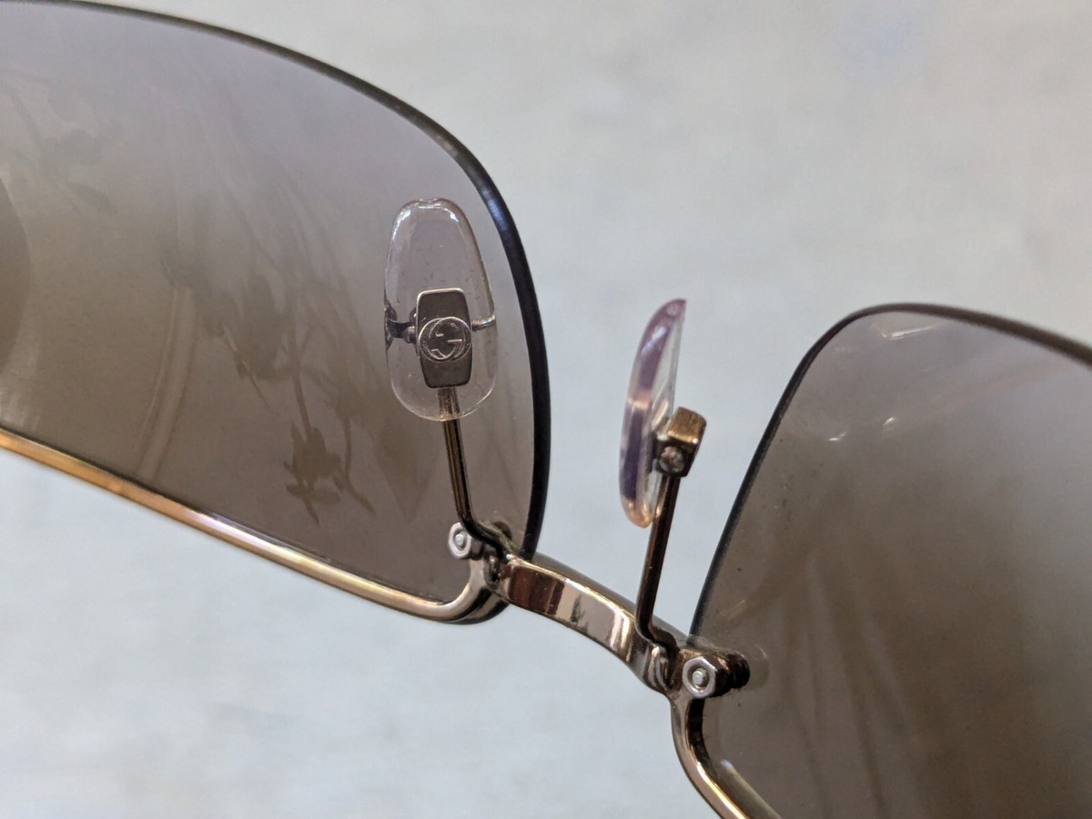Gucci Sunglasses GG2766/F/S Silver Metal Gray Lens Square Rimless