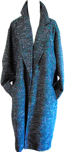 BRAND NEW LIZ CLAIBORNE WOMEN'S TWEED SPECKLED LONG COAT LONG JACKET $189~2X/3X