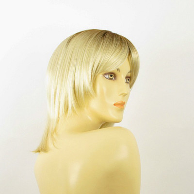 Perruque Mi-longue Femme Blond Doré Clair - Synthétique Lisse, Bonnet Classique Taille Moyenne, Neuve