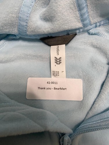 All in Motion Kids Polar Fleece Jacket Blue Water Repellent Size Large Hooded - Picture 11 of 11
