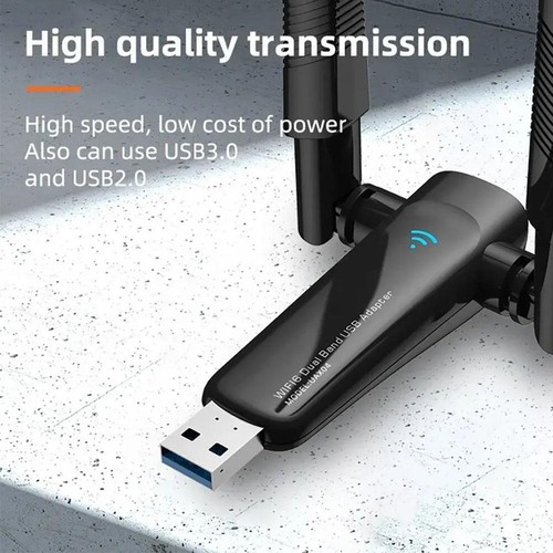 WiFi 6 Wireless Network Card Gigabit 5G Dual Band AX1800M Computer Receiver Z8T4 - Photo 2/12