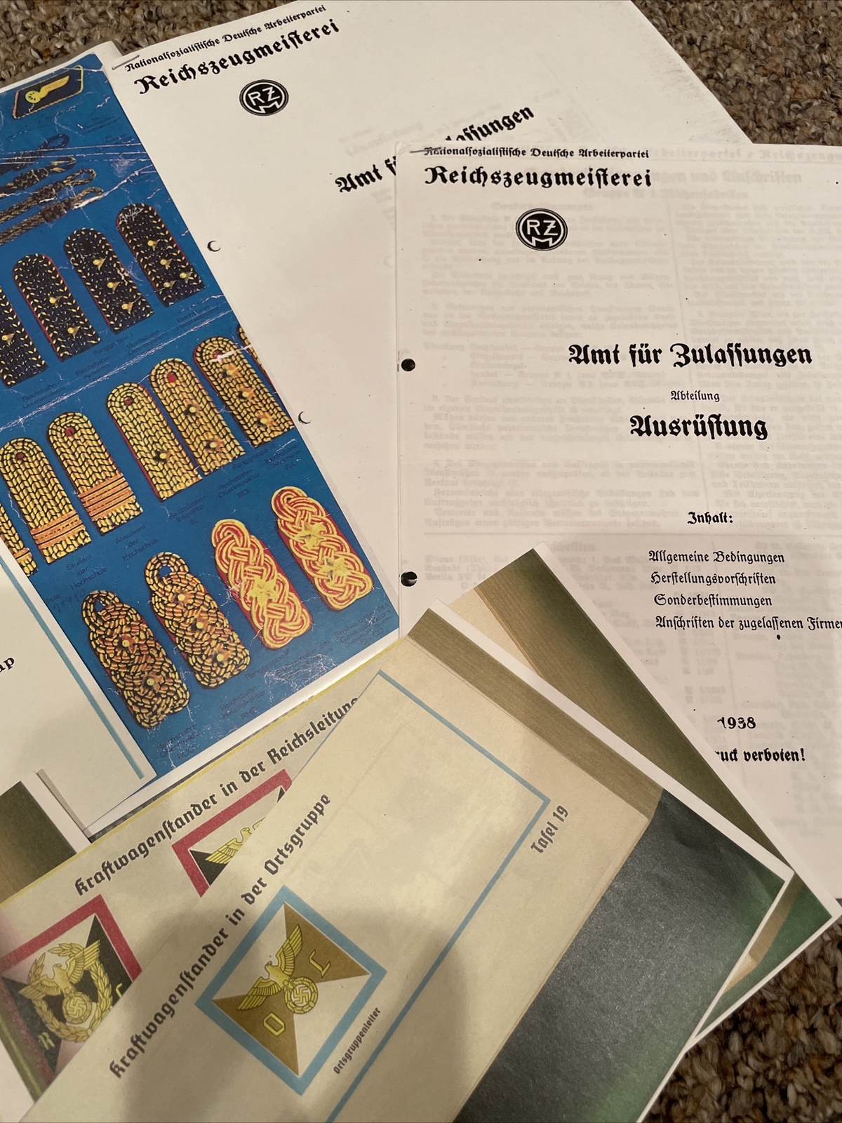 Visor Reference World War II German collectors reference papers. Listing of all visor ...