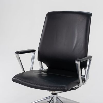 2004 Vitra Meda Desk Chair by Alberto Meda in Black Leather with