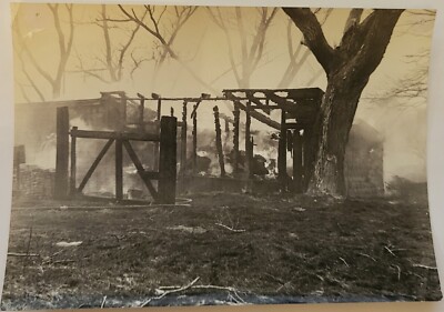 Antique Original Found Photo Haverhill MA Great Conflagration Fire 1800s/1900s