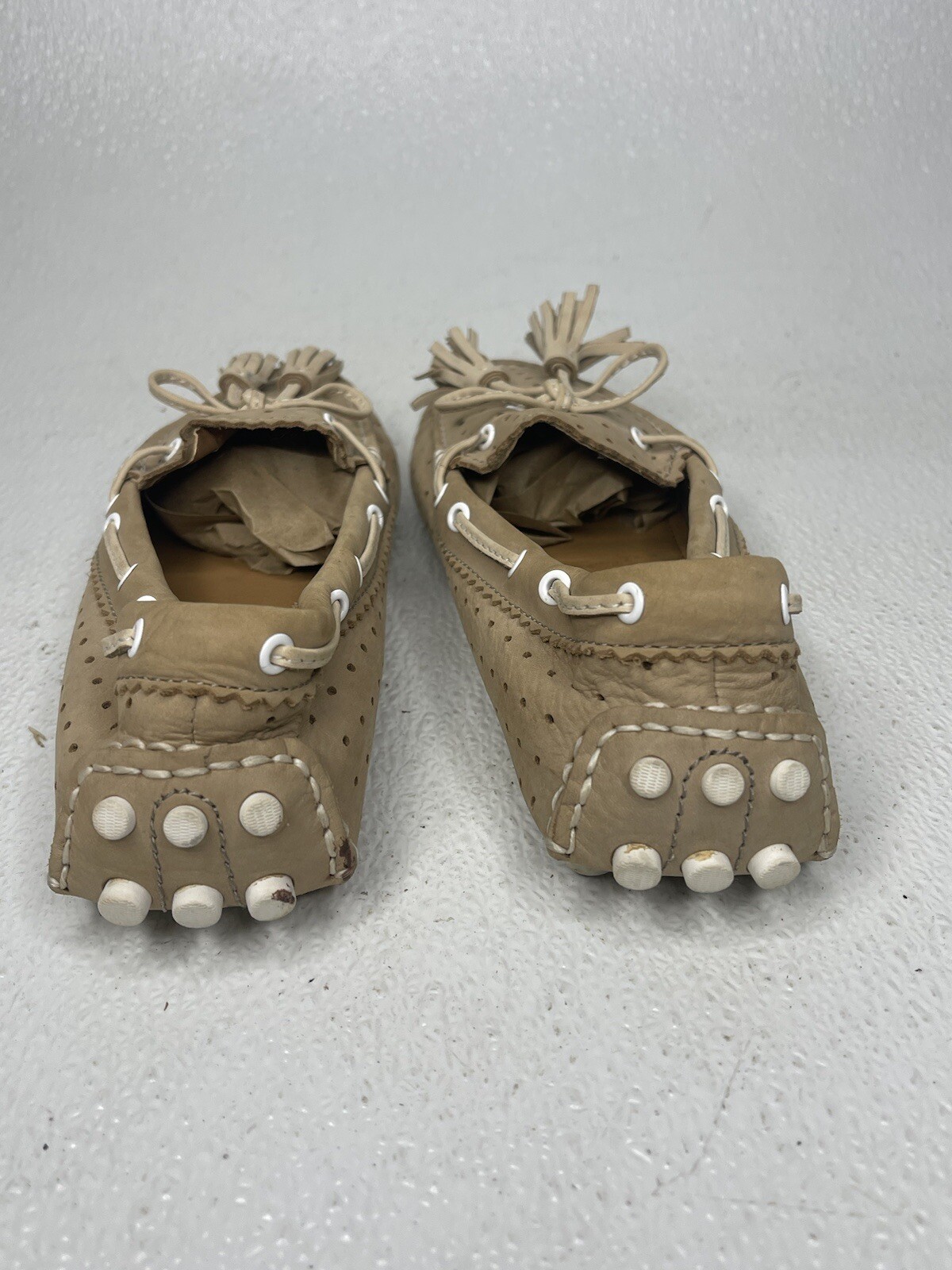 Coach Womens Size 6.5 Shoes Driver Flats Nadia Cream … Gem