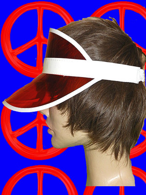 A259  80s Neon Visor Sun Protection NDW Unisex Roller Skates Tennis Red