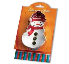 NEW Ann Clark Tin Snowman Snow Man Cookie Cutter w/ Cookie & Recipe Card USA