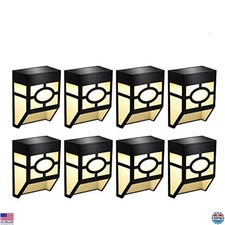 Greluna Solar Wall Lights Outdoor, 2 Modes Solar Led Waterproof Lighting for