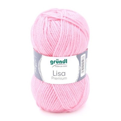 GRÜNDL WOLLE LISA PREMIUM UNI 50 GRAMM BABYROSA 100G/3,18 EURO NEU OVP