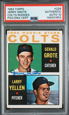 1964 Topps #226 Jerry Grote Signed Rookie Card Autograph RC PSA 10 Auto Mets. rookie card picture