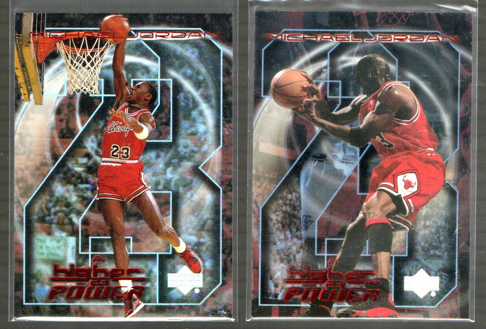Michael Jordan 1999-00 Upper Deck A Higher Power #MJ1 & MJ10 Chicago Bulls