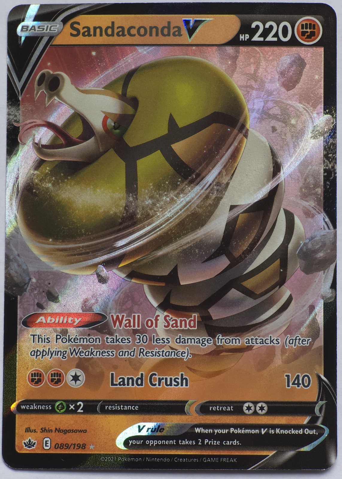 Sandaconda V 89/198 Rare Holo V | Chilling Reign | Pokemon Card
