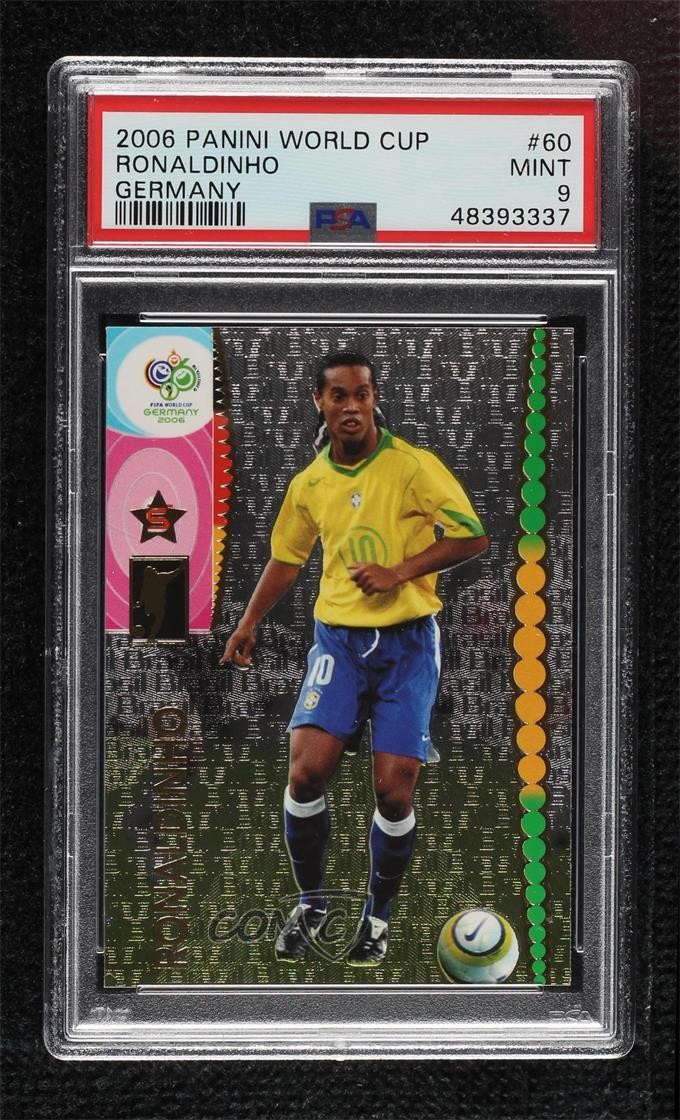 2006 Panini FIFA World Cup Germany Ronaldinho #60 PSA 9 MINT 1o1s