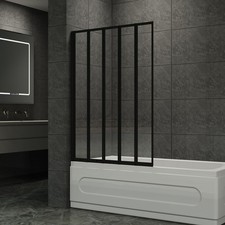 Bath Shower Screen Bathtub Side Panel 800/1200 x 1400mm Height Aluminium Frame